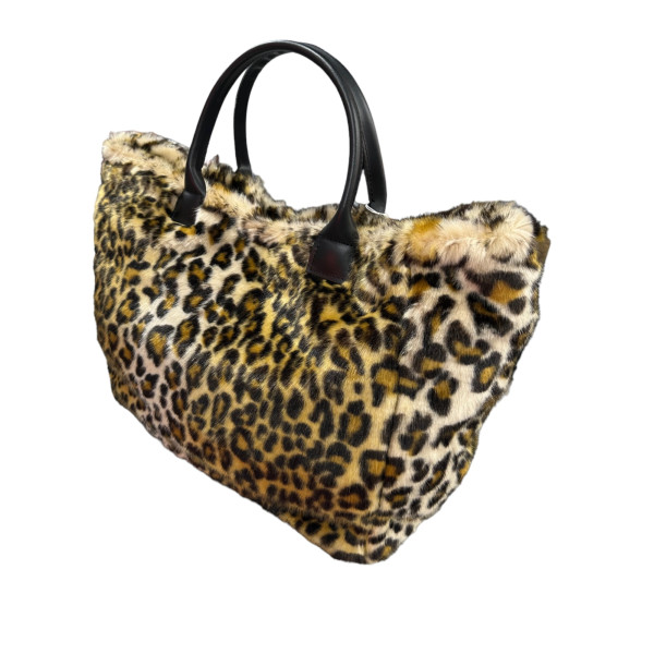 MOHICANS ECO FUR SHOULDER BAG 009 LEOPARD