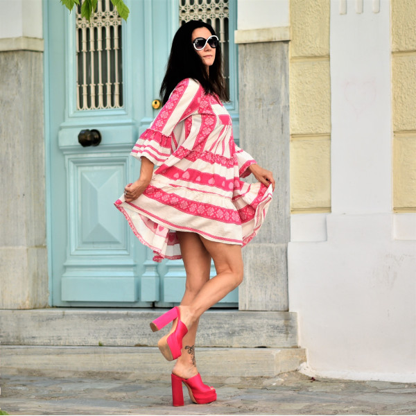 DRESS MINI MOHICANS 04417 FUCSHIA