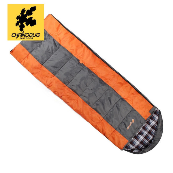 Υπνόσακος Μονός 2 Εποχών με Κουκούλα 220x75cm FX-8862 Πορτοκαλί-Μαύρο