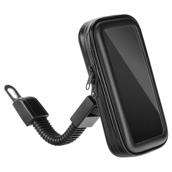 Αδιάβροχη Βάση Μοτοσυκλέτας Κινητού για Καθρέφτη W12066-10 Μαύρη