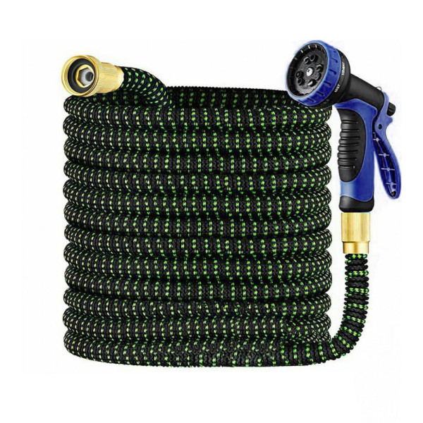 Σετ Έξυπνο Λάστιχο Ποτίσματος Επεκτεινόμενο 30m με Πιστόλι CF-001 Μπλε-Πράσινο