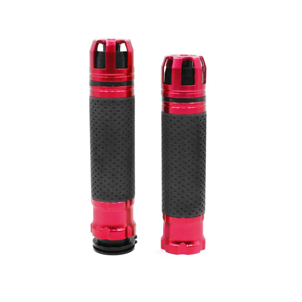 Σετ Χειρολαβές Μοτοσυκλέτας Αλουμινίου 22mm AK-B2003-2 Κόκκινο