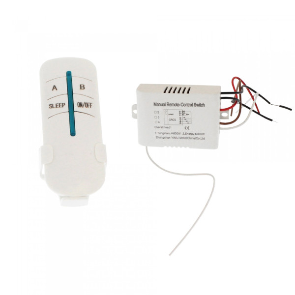 Ενδιάμεσος Διακόπτης 2 Καναλιών 220V με Τηλεχειριστήριο RF RZ-0033