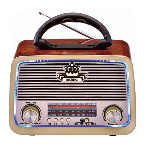 Φορητό Ηχείο Bluetooth με Ραδιόφωνο TF, USB,AUX CMiK MK-173BT Καφέ