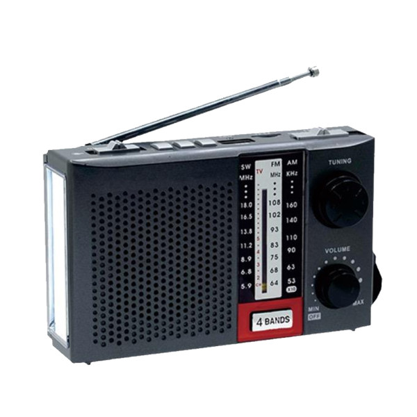 Φορητό Ραδιόφωνο Μπαταρίας με Φακό CMiK MK-938 Γκρι