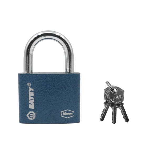 Λουκέτο Ατσάλινο 50mm Πέταλο με 3 Κλειδιά XS-50L Μπλε