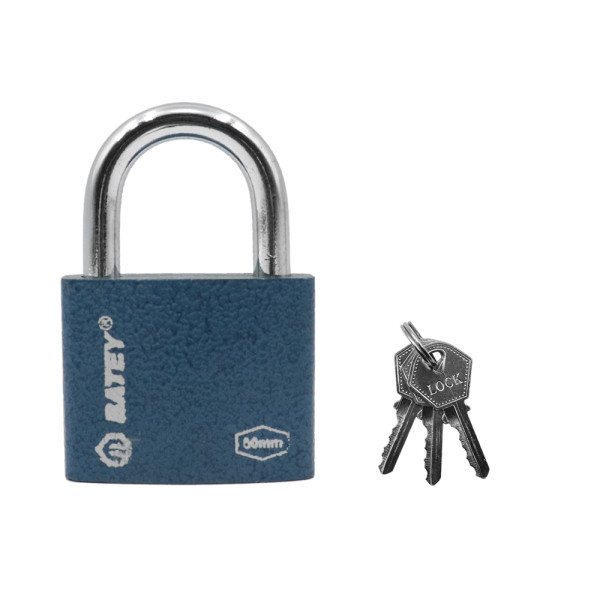 Λουκέτο Ατσάλινο 60mm Πέταλο με 3 Κλειδιά XS-60L Μπλε