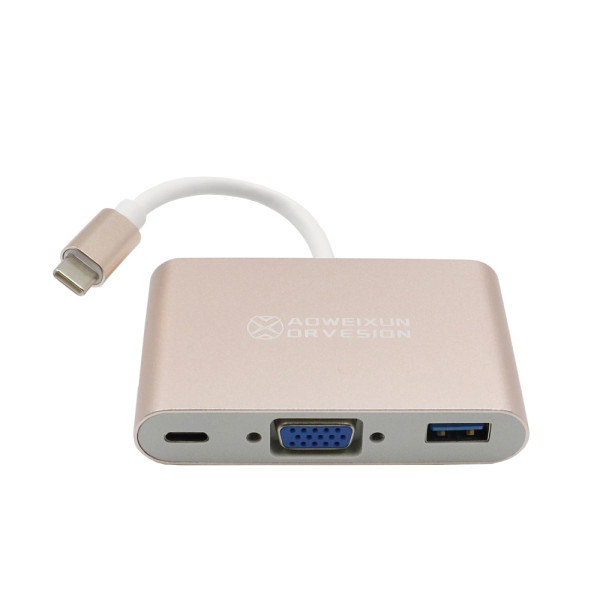 Μετατροπέας Type C σε VGA-USB 3.0-Type C YWX-VGA 3X1