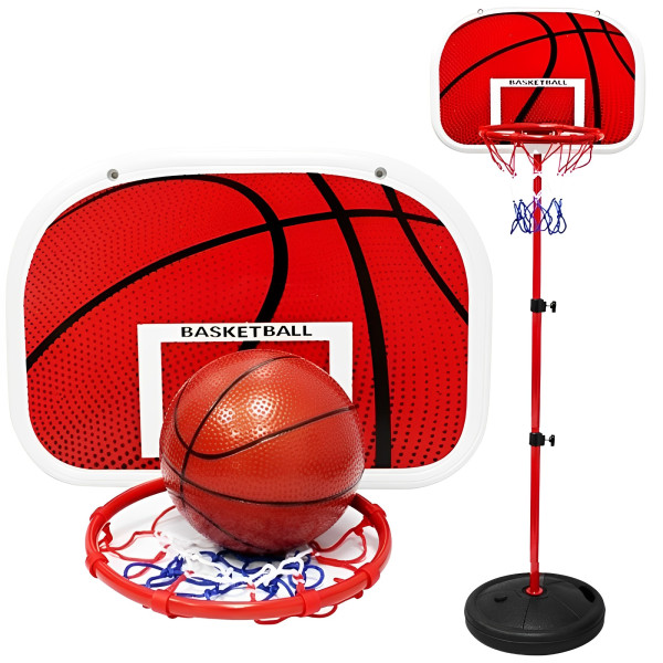 Παιδική Μπασκέτα Εξωτερικού Χώρου με Ρυθμιζόμενο Ύψος 117cm - 160cm, Βάση και Μπάλα  0754-901B