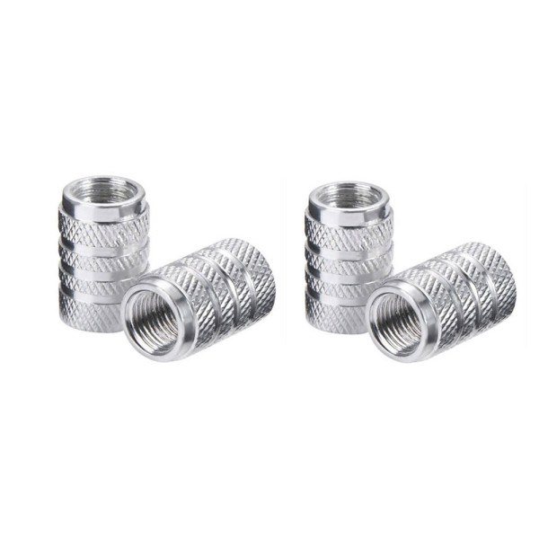 Καπάκια Βαλβίδων Αυτοκινήτου Σετ 4τμχ XM-03 Ασημί