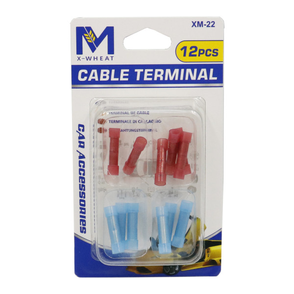 Ακροδέκτες Σύνδεσμοι Καλωδίων Με Μόνωση Σετ 12τμχ XM-22
