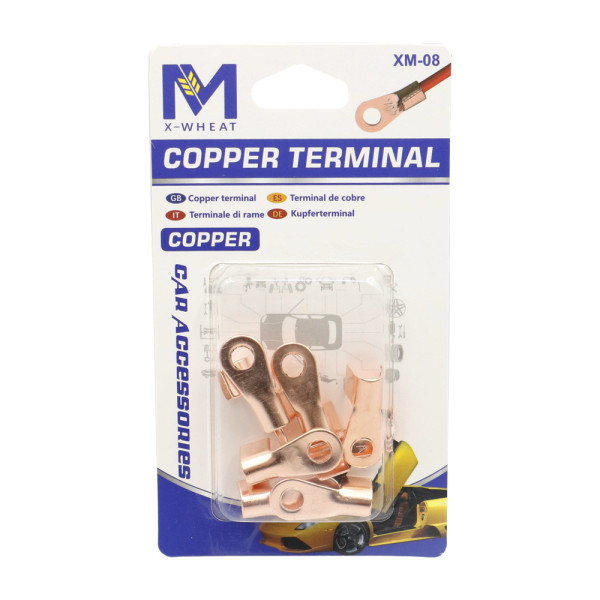 Χάλκινοι Ακροδέκτες Οπής 50A 6-10mm Σετ 6τμχ XM-W04467