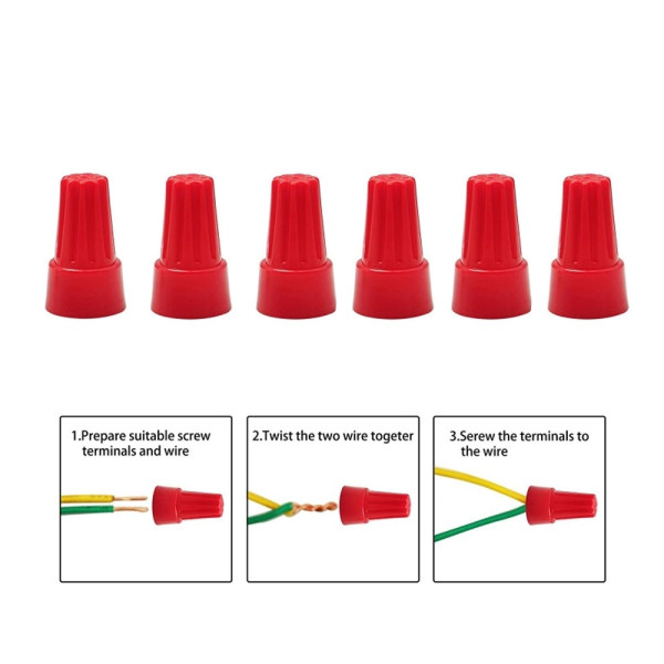 Βιδωτά Καλύμματα Καλωδίων - Caps Σετ 6τμχ XM-W14610-6-1 Κόκκινο