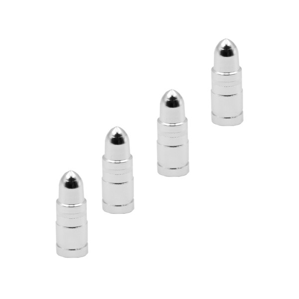 Καπάκια Βαλβίδων Αυτοκινήτου Σετ 4τμχ XM-W07267-1 Ασημί