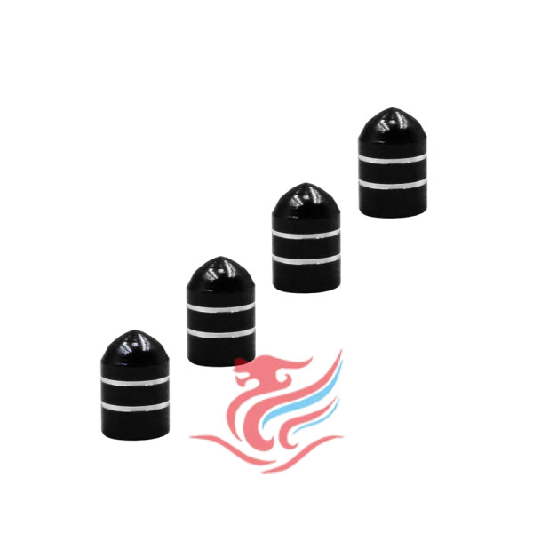 Καπάκια Βαλβίδων Αυτοκινήτου Σετ 4τμχ XM-W14025-2-B Μαύρο