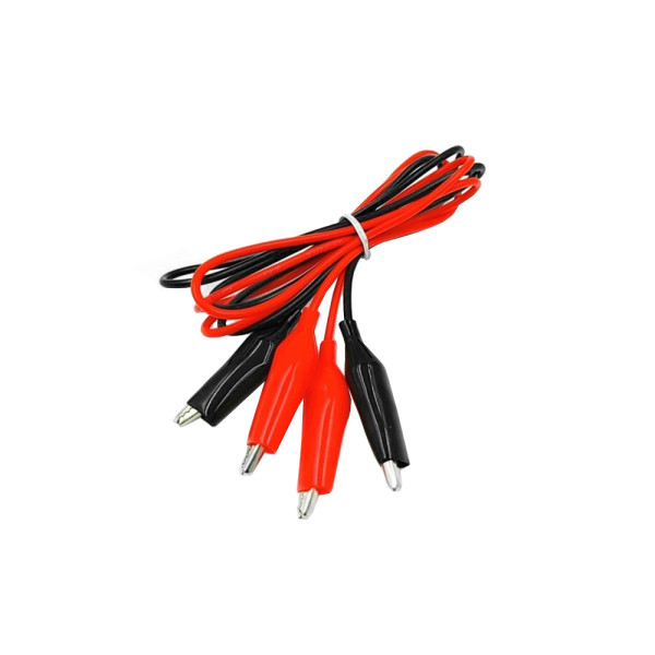 Σετ Κροκοδειλάκια με Καλώδιο Μαύρο - Κόκκινο XM-W12409-1