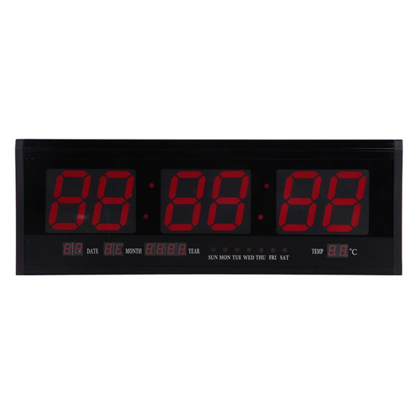 LED Ρολόι Τοίχου Ψηφιακό 48x18x4 JH4819 Μαύρο