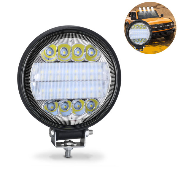 LED Αδιάβροχος Προβολέας Αλουμινίου Ψυχρό Λευκό 6000K 12V-24V 11cm 72W 24 SMD IP67 5760LM OYQP-0070