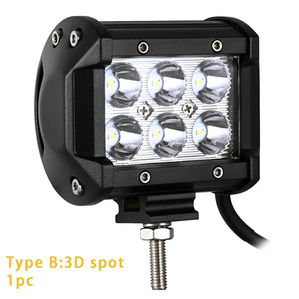 LED Αδιάβροχος Προβολέας Αλουμινίου 12V-24V 10cm 18W 6 SMD IP68 1440LM OYQP-0065