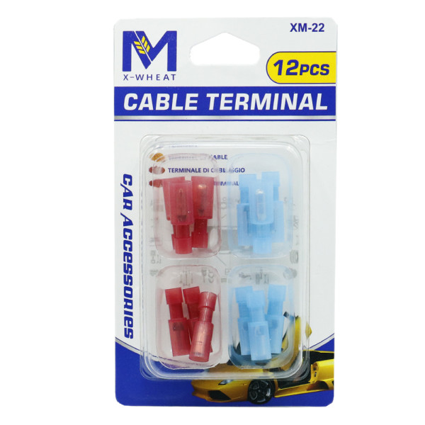 Σετ Ακροδέκτες Καλωδίων με Μόνωση Αρσενικό - Θηλυκό 12τμχ XM-W14289