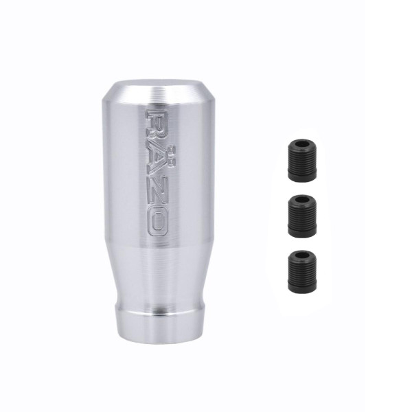 Πόμολο - Λεβιές Ταχυτήτων Αλουμινίου Ίσιος Razo HW-0039 Ασημί