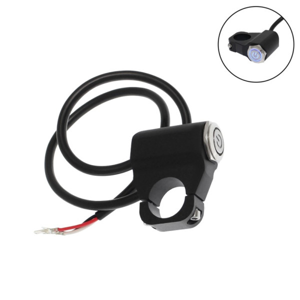 Αδιάβροχος Μεταλλικός Διακόπτης Τιμονιού Μοτοσυκλέτας On - Off 7/8" 22mm Με Μπλε Χρώμα HW-0074