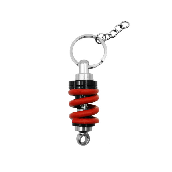 Μεταλλικό Μπρελόκ Ανάρτηση HW-0057 Ασημί - Μαύρο - Κόκκινο