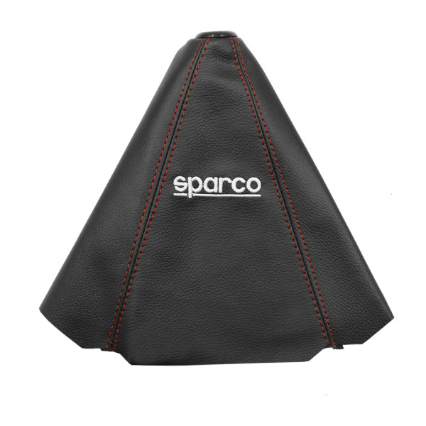 Φούσκα για Λεβιέ Ταχυτήτων Αυτοκινήτου Universal Sparco Δερματίνη HW-0024 Μαύρο - Κόκκινο