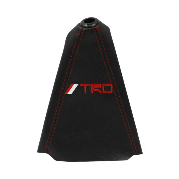 Φούσκα για Λεβιέ Ταχυτήτων Αυτοκινήτου Universal TRD Δερματίνη HW-0022 Μαύρο - Κόκκινο