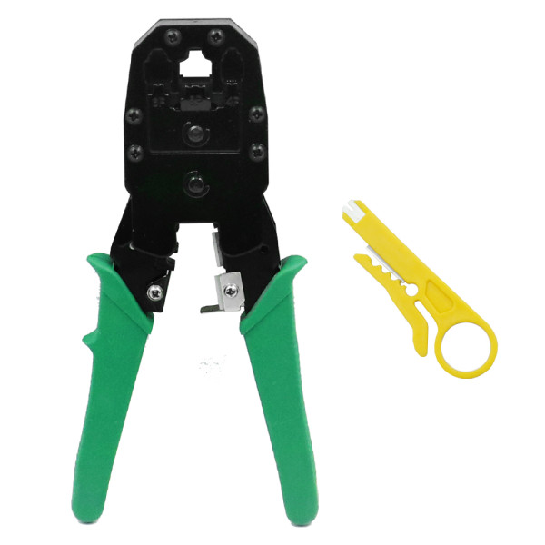 Πρέσα Ακροδεκτών Δικτύου RJ12, RJ11, RJ45, RJ10 με Απογυμνωτή (Μήκος 180mm) OB-315