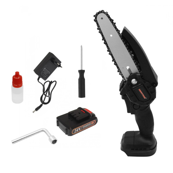 Κλαδευτικό Αλυσοπρίονο Μπαταρίας 1kg με Λάμα 20cm HL 18668-4