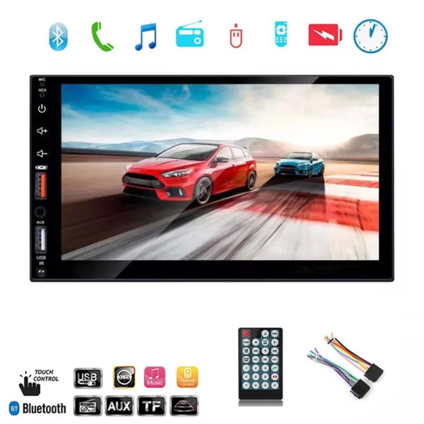Ηχοσύστημα Αυτοκινήτου 2 DIN Bluetooth, USB, AUX, FM με Οθόνη Αφής 7" 12V 4x60W 7021-A