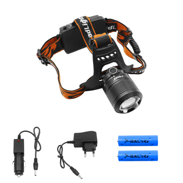 LED Επαναφορτιζόμενος Φακός Κεφαλής 1800LM Cree T6 IPX4 Ψυχρό Λευκό με 3 Λειτουργίες BL-2199-T6