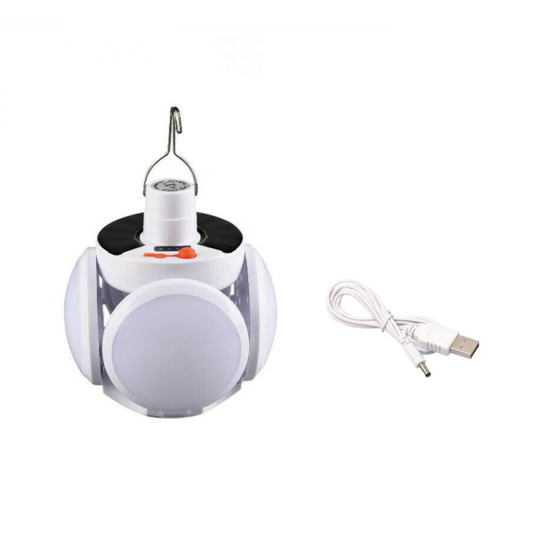 LED Ηλιακό Πτυσσόμενο Φωτιστικό για Camping με Γάντζο και 5 Λειτουργίες Φωτισμού BL-2029