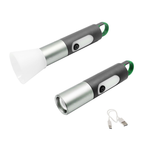 LED Επαναφορτιζόμενος Διπλός Φακός Ψυχρό Λευκό 750LM με 4 Λειτουργίες Φωτισμού XST-836