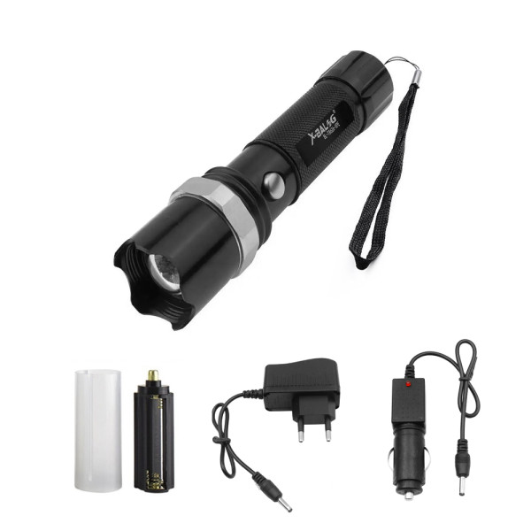 LED Επαναφορτιζόμενος Αδιάβροχος Φακός Ψυχρό Λευκό 6000K με 3 Λειτουργίες Φωτισμού BL-T8626-XPE