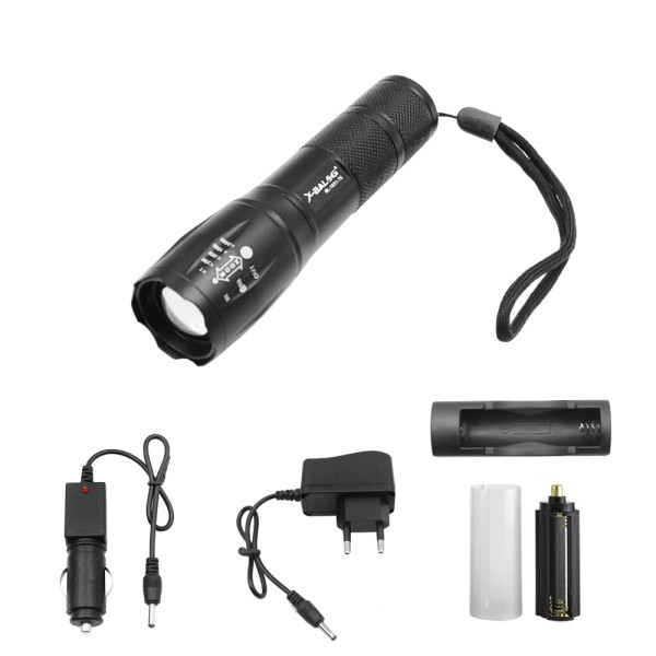 LED Επαναφορτιζόμενος Αδιάβροχος Φακός Ψυχρό Λευκό με 5 Λειτουργίες Φωτισμού BL-1831-T6