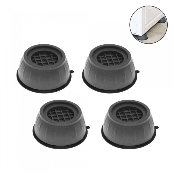 Αντικραδασμικά Πέλματα Πλυντηρίου - Στεγνωτηρίου 4τμχ Γκρι HYH-082