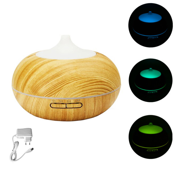 Υγραντήρας - Diffuser Αρωματοθεραπείας με LED Φωτισμό CX-56 Καφέ
