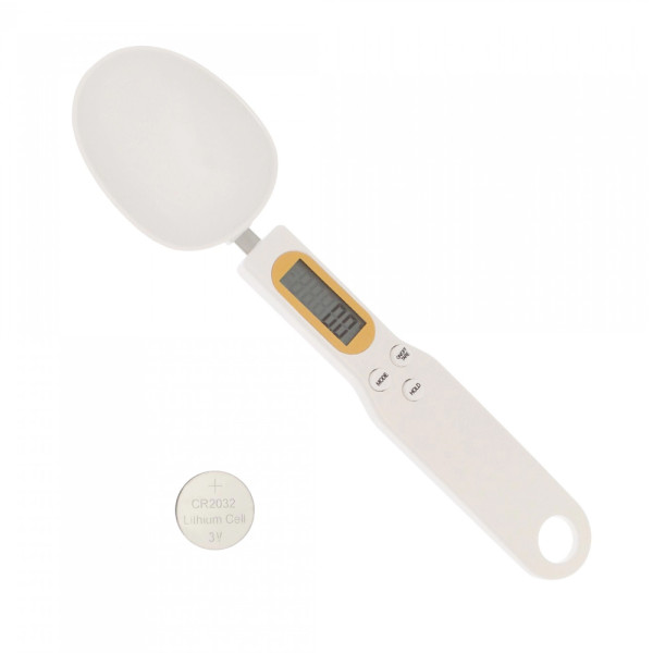 Κουτάλι Μεζούρα Ακριβείας με LCD Οθόνη 0.1gr/0.5kg Λευκή ΤΥ-16