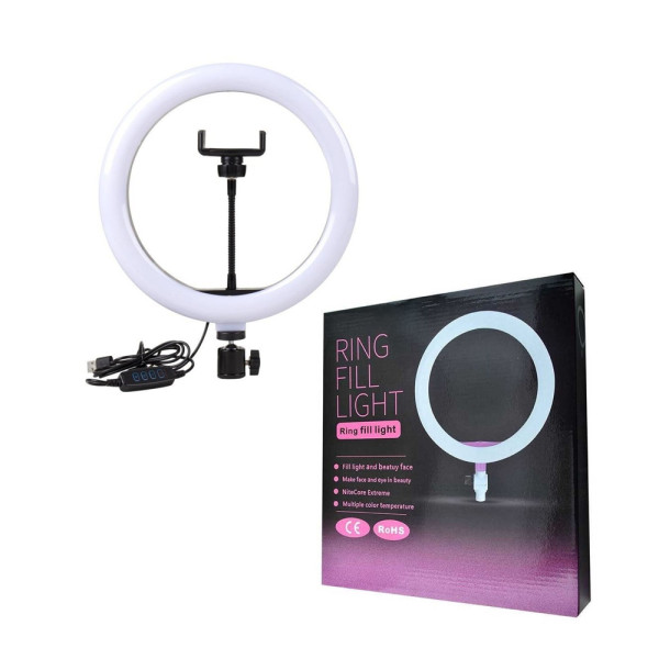 Ring Light 26cm 2700-5500K με Βάση για Κινητό και 3 Λειτουργίες Φωτισμού HYH-048