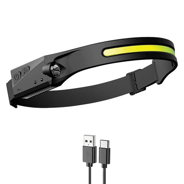 LED Επαναφορτιζόμενος Αδιάβροχος Φακός Κεφαλής 350LM με 4 Λειτουργίες Ψυχρό Λευκό BL-G28