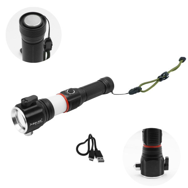 LED Επαναφορτιζόμενο Πολυεργαλείο Φακός - Φωτιστικό - Σφυρί με 7 Λειτουργίες Φωτισμού και Μαγνήτη BL-SY-2008-P50