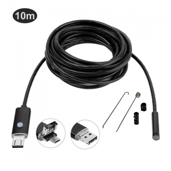 Ενδοσκοπική Κάμερα Αδιάβροχη IP67 10m 7mm για Κινητό Android και Υπολογιστή AN99