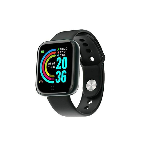 Smartwatch με Παλμογράφο και Απάντηση Κλήσεων - Μηνυμάτων Y68 Μαύρο