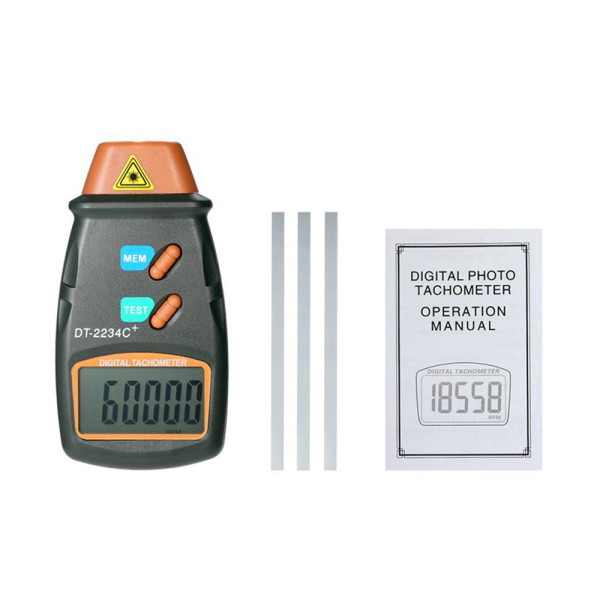 Ψηφιακό Ταχύμετρο - Στροφόμετρο με RPM και m/min DT-2234C+