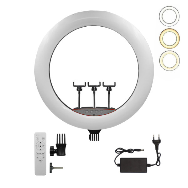 Ring Light Δαχτυλίδι 45cm 2700K - 4500K - 6000K 36W με Τηλεχειριστήριο LJJ-45