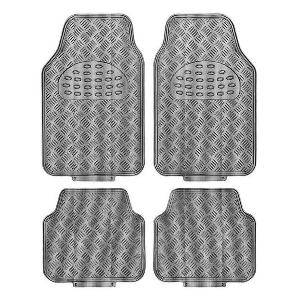 Πατάκια Αυτοκινήτου Μπροστινά και Πίσω Universal από Λάστιχο Σετ 4τμχ GrowPal Carbon