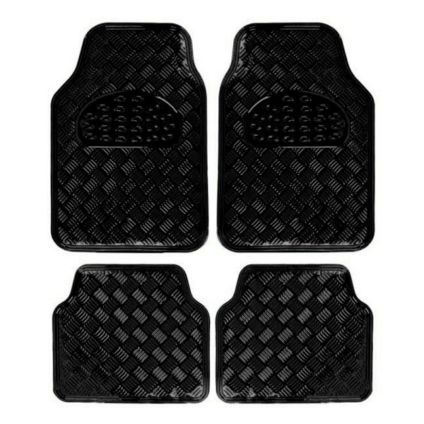 Πατάκια Αυτοκινήτου Μπροστινά και Πίσω Universal από Λάστιχο Σετ 4τμχ GrowPal Μαύρα