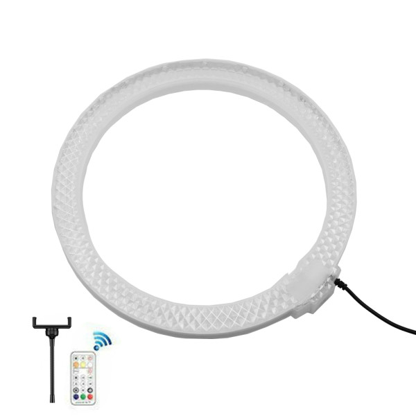 Επαγγελματικό Ring Light Δαχτυλίδι 30cm RGBW Crystal με Τηλεχειριστήριο RF RD-30